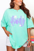 Electric Cowgirl Howdy Comfort Colors Adult Ring-Spun Cotton Tee