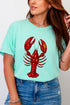 Faux Rhinestone Crawfish Comfort Colors Adult Ring-Spun Cotton Tee