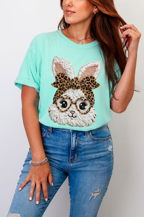 Faux Yarn Easter Bunny Comfort Colors Adult Ring-Spun Cotton Tee