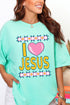 Folk Faith: I Love Jesus Comfort Colors Adult Ring-Spun Cotton Tee