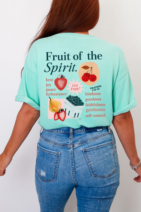 Got Fruit? Fruit Of The Spirit Front & Back Design Comfort Colors Adult Ring-Spun Cotton Tee
