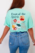 Got Fruit? Fruit Of The Spirit Front & Back Design Comfort Colors Adult Ring-Spun Cotton Tee