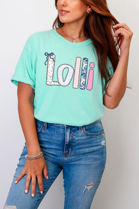 Gingham Garden Custom Name Comfort Colors Adult Ring-Spun Cotton Tee *Personalize Your Name