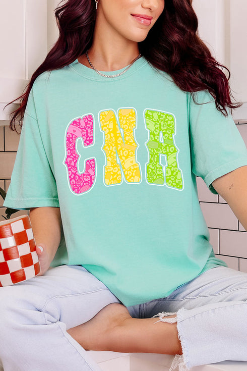 Personalized Neon Care Crew Comfort Colors Adult Ring-Spun Cotton Tee *Choose Title