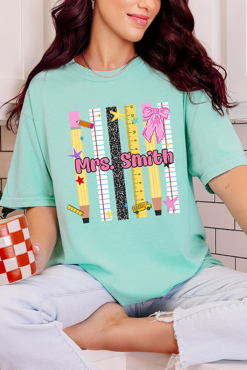 Personalized Teachers Rule Comfort Colors Adult Ring-Spun Cotton Tee