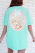 Southern By Grace Ruffle Front & Back Comfort Colors Adult Ring-Spun Cotton Tee