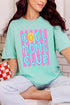 Striped Happy Cool Moms Club Comfort Colors Adult Ring-Spun Cotton Tee