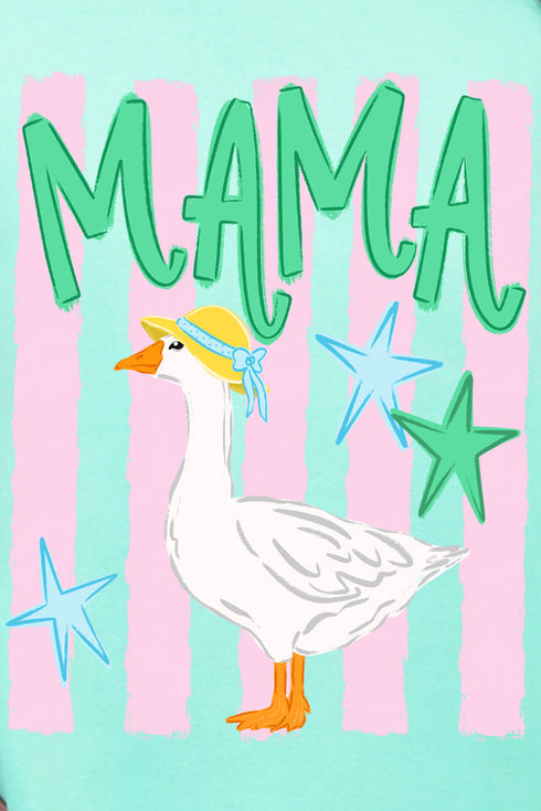 Striped Stars Mama Goose Comfort Colors Adult Ring-Spun Cotton Tee