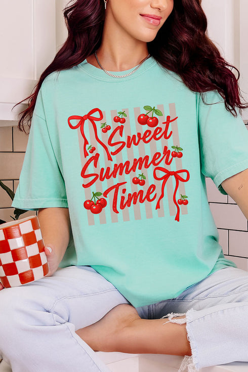 Cherry Sweet Summer Time Comfort Colors Adult Ring-Spun Cotton Tee