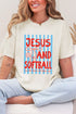 Jesus And Softball Comfort Colors Adult Ring-Spun Cotton Tee