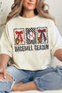 Baseball Season Ribbon Comfort Colors Adult Ring-Spun Cotton Tee