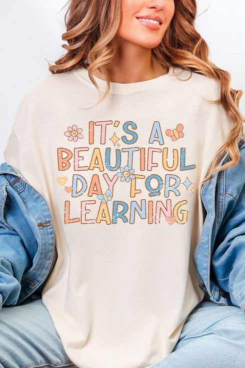 Beautiful Day For Learning Comfort Colors Adult Ring-Spun Cotton Tee