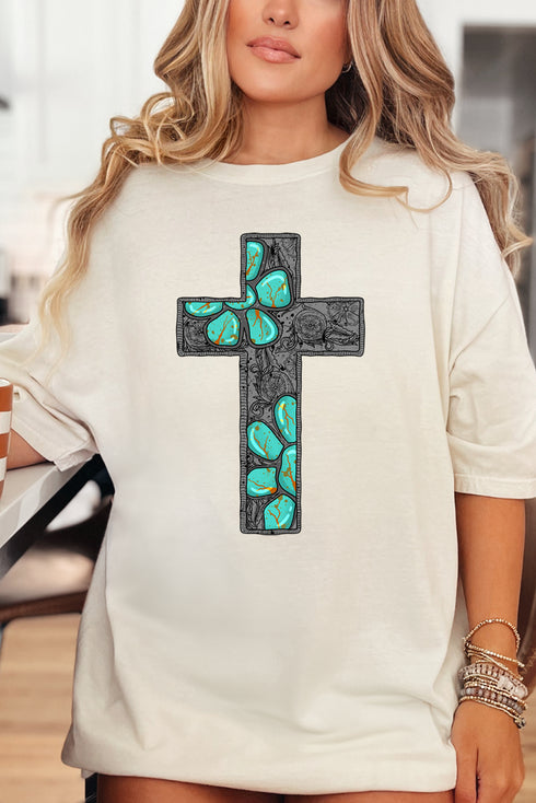 Concho Cross Comfort Colors Adult Ring-Spun Cotton Tee