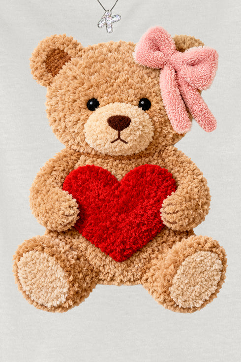 Cozy Heart Cub Faux Yarn Comfort Colors Adult Ring-Spun Cotton Tee