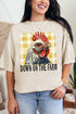 Down On The Farm Chicken Comfort Colors Adult Ring-Spun Cotton Tee