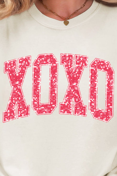 Faux Glitter XOXO Comfort Colors Adult Ring-Spun Cotton Tee
