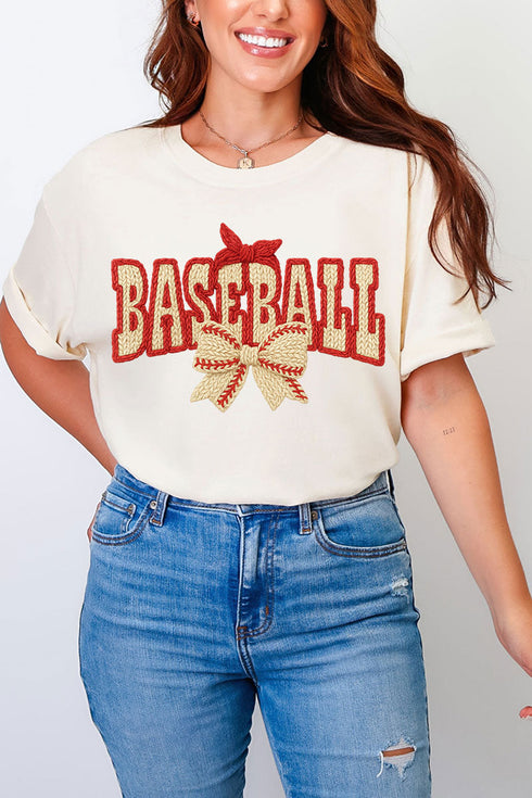 Faux Yarn Baseball Coquette Comfort Colors Adult Ring-Spun Cotton Tee