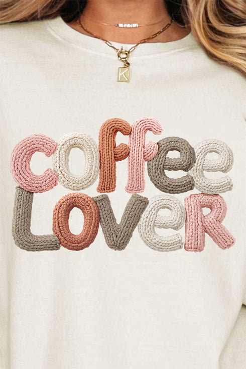 Faux Yarn Coffee Lover Comfort Colors Adult Ring-Spun Cotton Tee