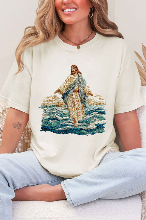 Faux Yarn Walking On Water Comfort Colors Adult Ring-Spun Cotton Tee