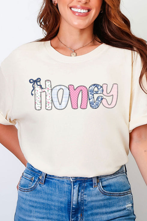 Gingham Garden Custom Name Comfort Colors Adult Ring-Spun Cotton Tee *Personalize Your Name