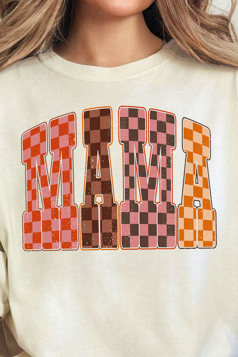 Girlie Check Mama Comfort Colors Adult Ring-Spun Cotton Tee