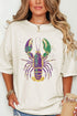 Glitzy Gras Crawfish Comfort Colors Adult Ring-Spun Cotton Tee