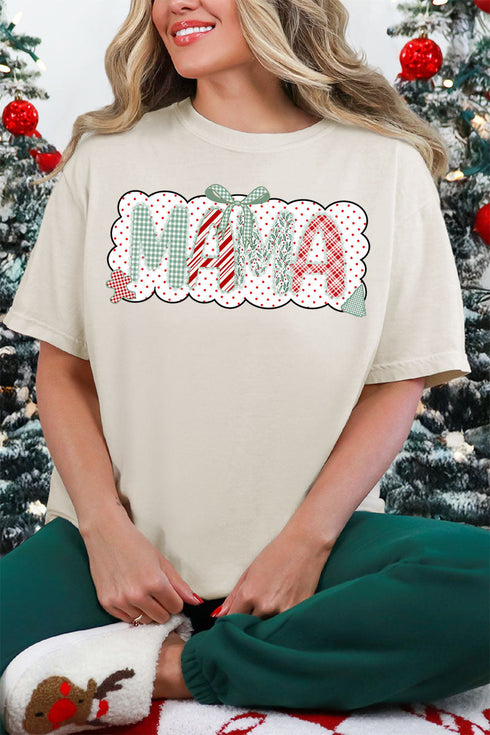 Green And Gingham Christmas Custom Name Comfort Colors Adult Ring-Spun Cotton Tee *Personalize Your Name