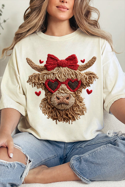 Heartbreaking Heifer Faux Yarn Comfort Colors Adult Ring-Spun Cotton Tee