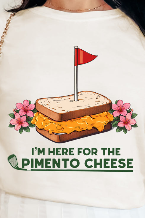 Here For The Pimento Cheese Comfort Colors Adult Ring-Spun Cotton Tee