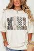 Leopard Checkered Mama Comfort Colors Adult Ring-Spun Cotton Tee