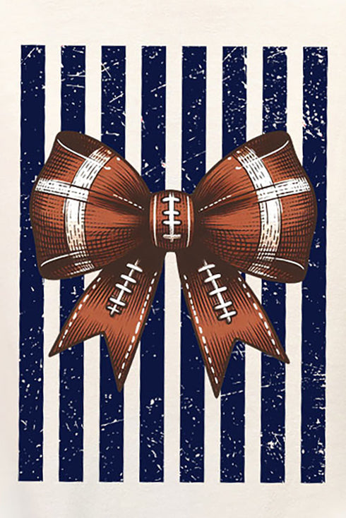 Navy Varsity Bow Comfort Colors Adult Ring-Spun Cotton Tee