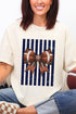 Navy Varsity Bow Comfort Colors Adult Ring-Spun Cotton Tee