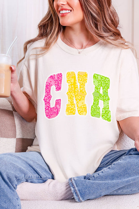 Personalized Neon Care Crew Comfort Colors Adult Ring-Spun Cotton Tee *Choose Title