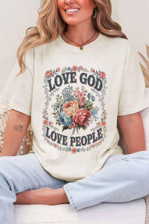Old Garden Love God Comfort Colors Adult Ring-Spun Cotton Tee