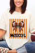 Personalized Orange Varsity Bow Comfort Colors Adult Ring-Spun Cotton Tee *Enter Mascot Name