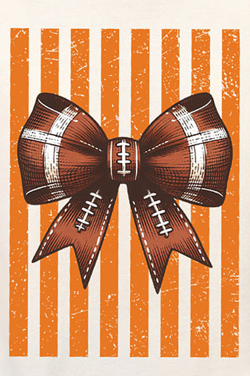 Orange Varsity Bow Comfort Colors Adult Ring-Spun Cotton Tee
