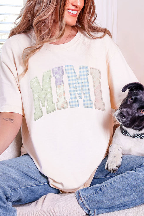 Personalized Soft Stitch Mom Name Comfort Colors Adult Ring-Spun Cotton Tee *Choose Your Name
