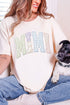 Personalized Soft Stitch Mom Name Comfort Colors Adult Ring-Spun Cotton Tee *Choose Your Name