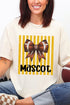 Personalized Yellow Gold Varsity Bow Comfort Colors Adult Ring-Spun Cotton Tee *Enter Mascot Name