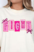 Pretty, Powerful, Pink Fight Comfort Colors Adult Ring-Spun Cotton Tee
