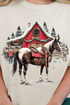 Snowy Stable Christmas Comfort Colors Adult Ring-Spun Cotton Tee