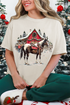 Snowy Stable Christmas Comfort Colors Adult Ring-Spun Cotton Tee