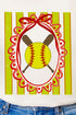 Softball Stripes Comfort Colors Adult Ring-Spun Cotton Tee