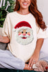Faux Yarn Stitched With Cheer Santa Comfort Colors Adult Ring-Spun Cotton Tee