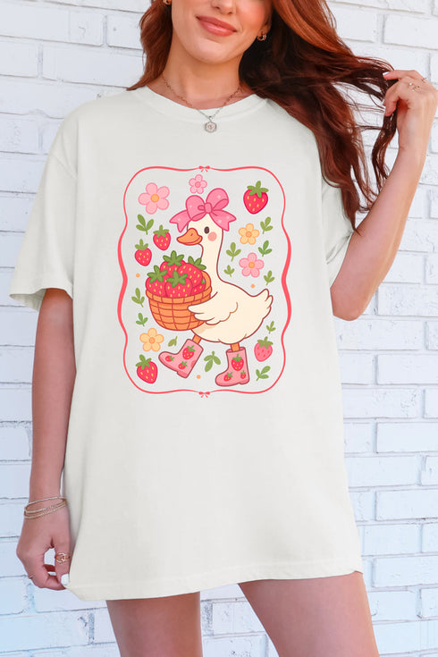 Strawberry Goose Comfort Colors Adult Ring-Spun Cotton Tee