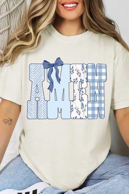 Sunday Blue Amen Comfort Colors Adult Ring-Spun Cotton Tee