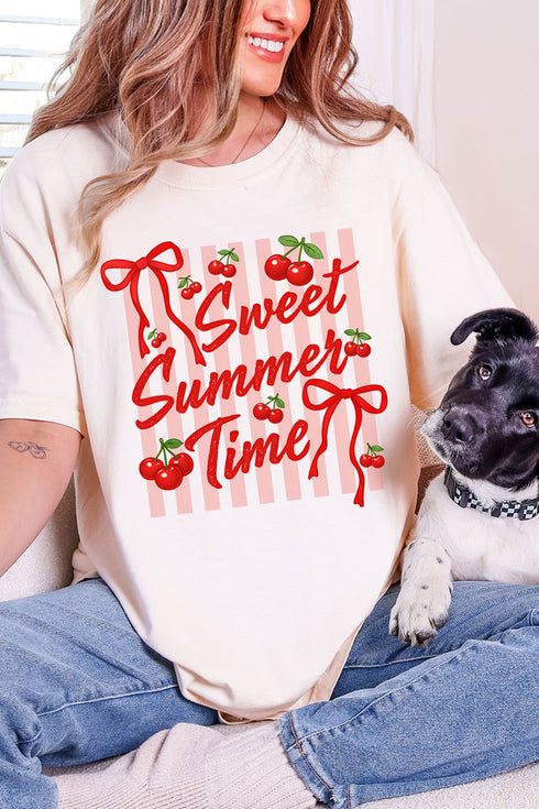 Cherry Sweet Summer Time Comfort Colors Adult Ring-Spun Cotton Tee