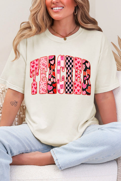 Teacher Full Of Love Comfort Colors Adult Ring-Spun Cotton Tee