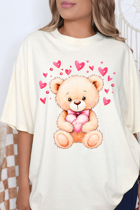 Teddy In Love Comfort Colors Adult Ring-Spun Cotton Tee