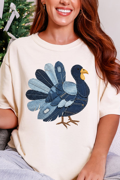 Turkey In Stitches Comfort Colors Adult Ring-Spun Cotton Tee